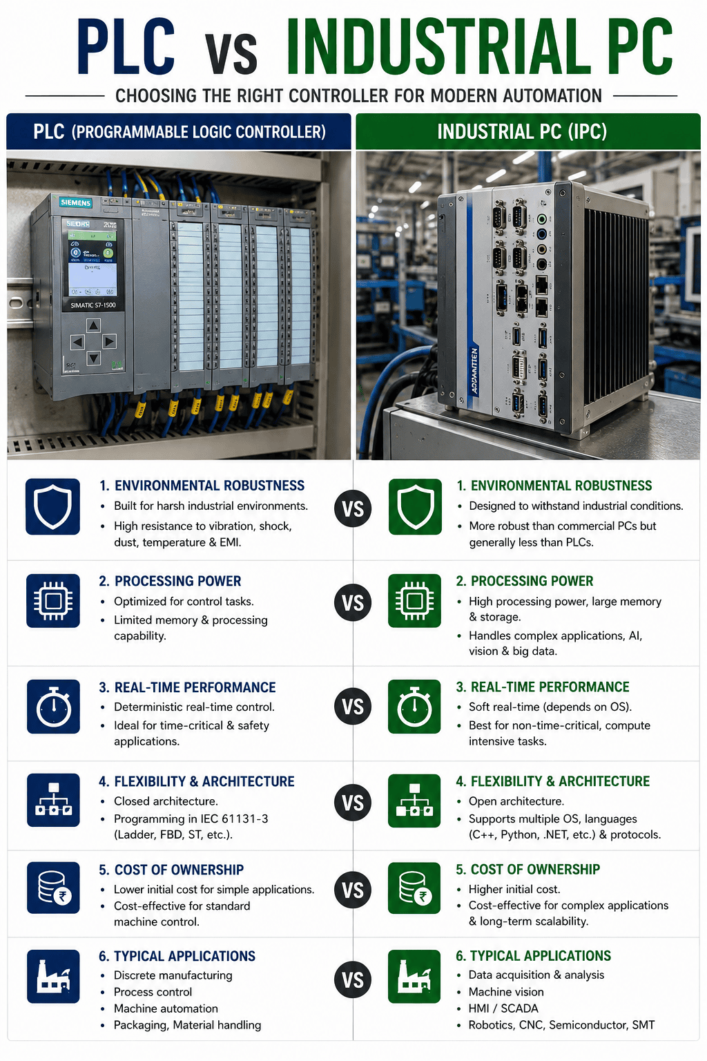 PLC vs Industrial PC: Choosing the Right Controller for Modern Automation